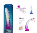Dildo transparente de silicona flexible