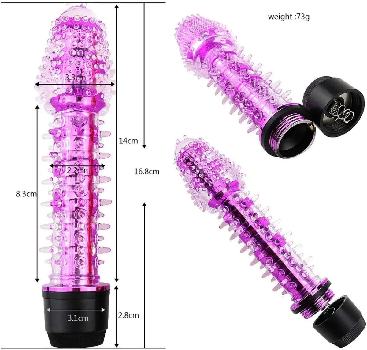 Dildo Vibrador con Textura