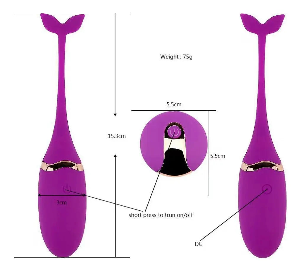 Vibrador con control cola de sirena